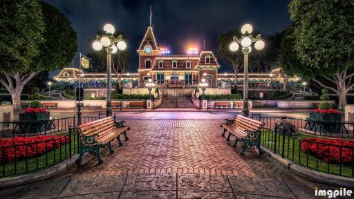 Amusement parks christmas train station photography december tracks holiday photo wide screen occasi