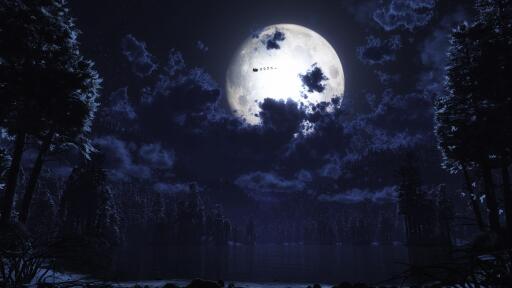 Lovely moonlight shining at night night moon santa landscapes ultra 3840x2160 hd wallpaper 101633 UH