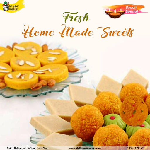 Diwali Special Fresh Homemade Sweets Online Carrollton,Texas - MyHomeGrocers