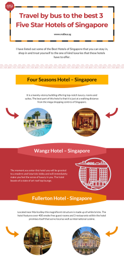 Travel by bus to the best 3 Five Star Hotels of Singapore