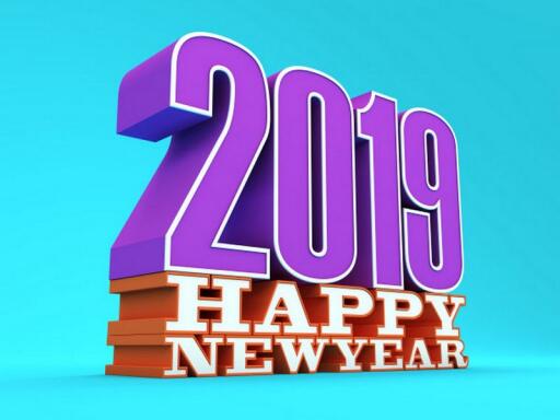 3D New Year 2019 background picture