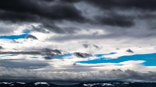 Mountains Snow Clouds uhd