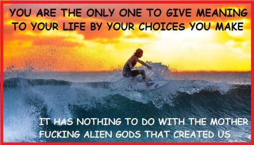 YOU GIVE MEANING TO YOUR LIFE BY YOUR CHOICES YOU MAKE