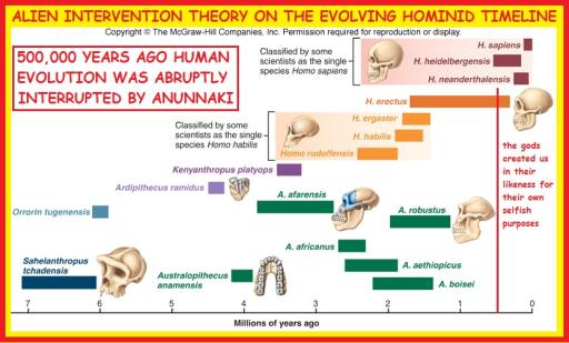 ALIEN INTERVENTION THEORY ON THE EVOLVING HOMINID TIMELINE