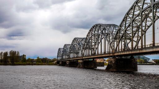 Railway Bridge in Riga uhd