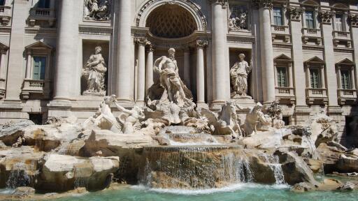 Travel Rome Monument Trevi Fountain UHD