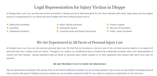 Personal Injury Lawyer Dieppe - Barapp Injury Law Corp (506) 800-2819