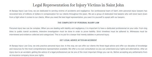 Personal Injury Lawyer Saint John - Barapp Injury Law Corp (506) 799-5991