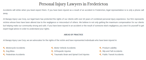 Personal Injury Lawyer Fredericton - Barapp Injury Law Corp (506) 406-4264
