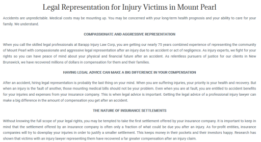 Personal Injury Lawyer Mount Pearl - Barapp Injury Law Corp (709) 800-2870