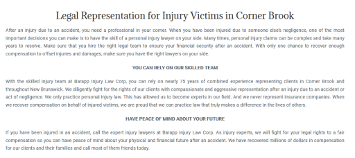 Personal Injury Lawyer Corner Brook - Barapp Injury Law Corp (800) 961-8614