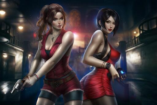 Ada and Claire Resident Evil 2 Wallpaper