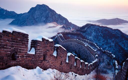 Snow on the Great Wall, Beijing, China