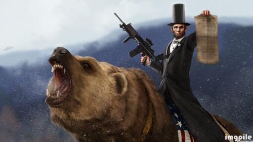 Lincoln on bear Wallpaper