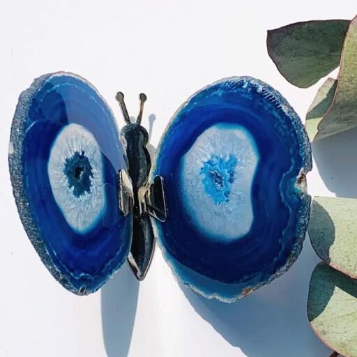 Gorgeous Agate Display Butterfly Specimen