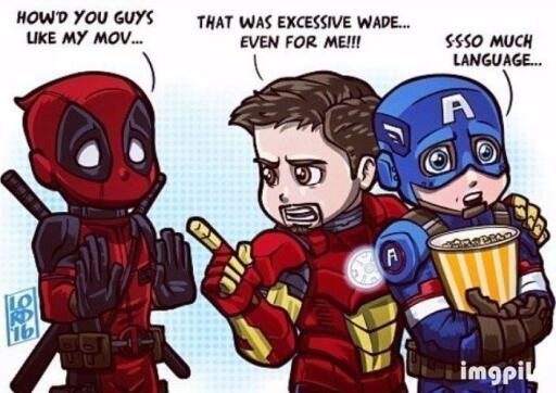 Ironman, Captain America and Deadpool meme