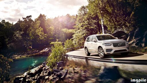 Cars concept cars forests landscapes motion blur nature suv volvo volvo xc90 water