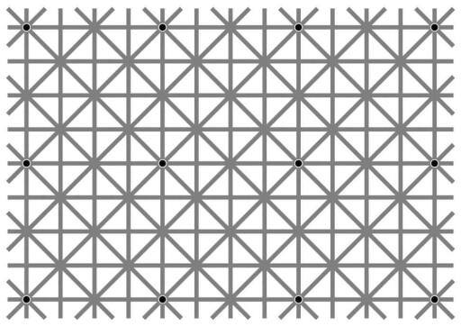 This isn't a gif. Your eyes just can't see all 12 back dots at the same time.
