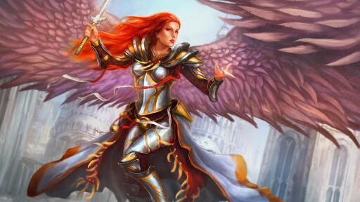 Angel redhead fantasy girl feather wings ultra 3840x2160 hd wallpaper 1787296 iPhone commercial Ultr