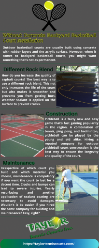 Without Concrete Backyard Basketball Court Installation