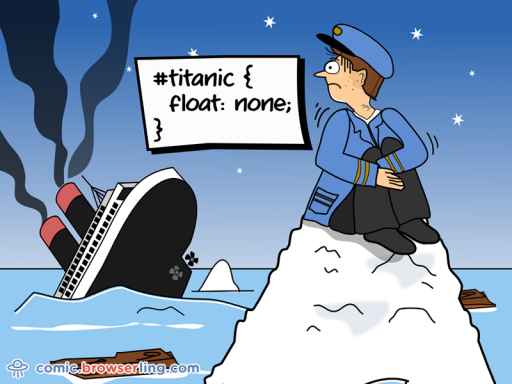 Titanic - Web developer Joke