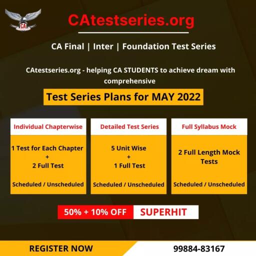 ICAI CA Mock Test Series for May 2022