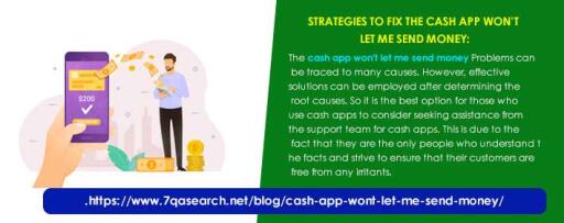 Strategies to fix the cash app won't let me send money: