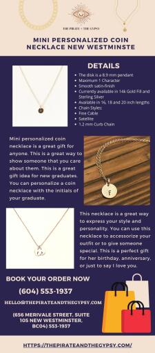 Mini personalized coin necklace in New Westminste