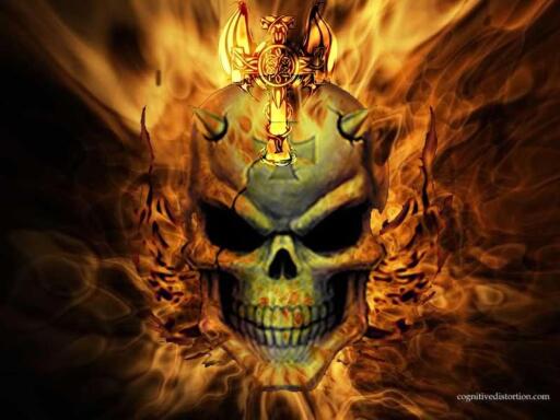 1burning skull flame firecopy
