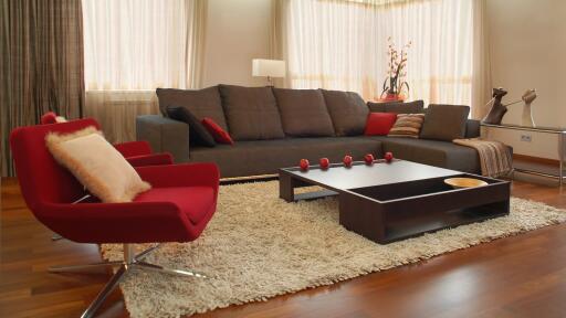 Sofa design interior design apartment room red chair style 31490 3840x2160 Ultra HD Computer Desktop