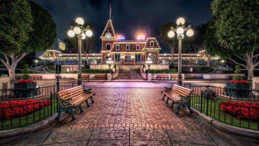 Amusement parks christmas train station photography december tracks holiday photo wide screen occasi