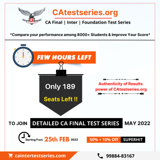 CA Inter Test Series For May 2022 CA Exams