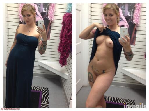 Sexy iPhone self shot dressing room babe