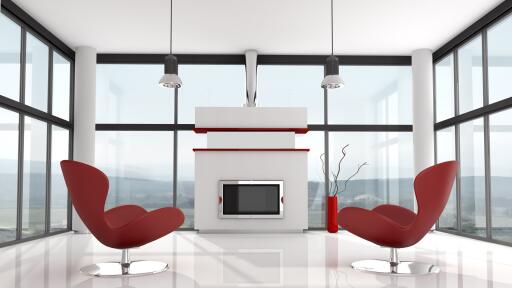 Room chair fireplace interior design modernity 66311 3840x2160 Ultra HD Computer Desktop Wallpaper
