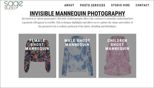 Invisible mannequin photography