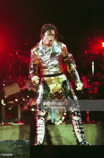 SYDNEY, AUSTRALIA - NOVEMBER 14: American singer songwriter Michael Jackson performs live on stage a