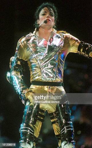 SYDNEY, AUSTRALIA - NOVEMBER 14: American singer songwriter Michael Jackson performs live on stage a