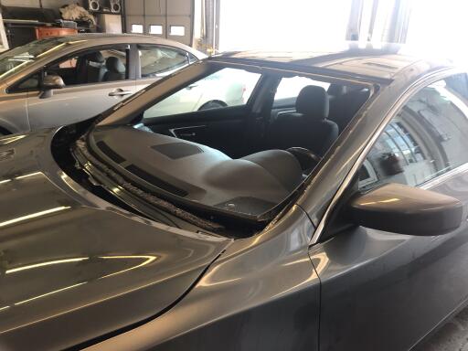 2017 Nissan Altima new windshield. before