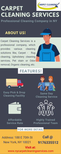 Hire a professional carpet cleaning services in NY. Call @ 9176335512