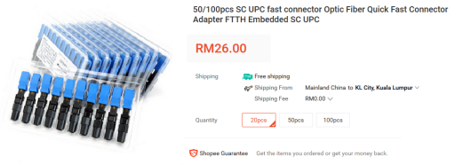 SC UPC Fast Connector1