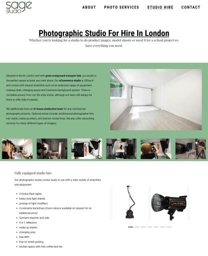 Studio hire north london