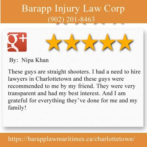 Accident Lawyer Charlottetown - Barapp Injury Law Corp Review
