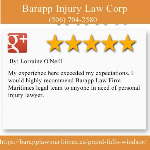 Auto Crash Lawyers Grand Falls - Barapp Injury Law Corp Review