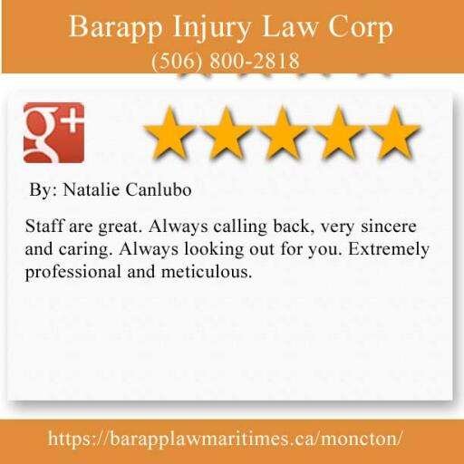 Accidents Lawyers Moncton - Barapp Injury Law Corp Review