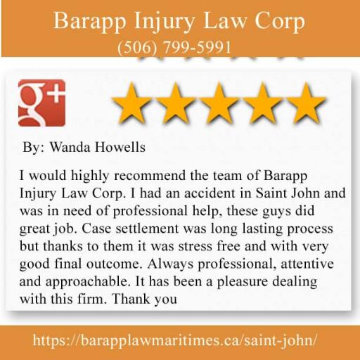 Auto Accident Lawyer Saint John - Barapp Injury Law Corp Review