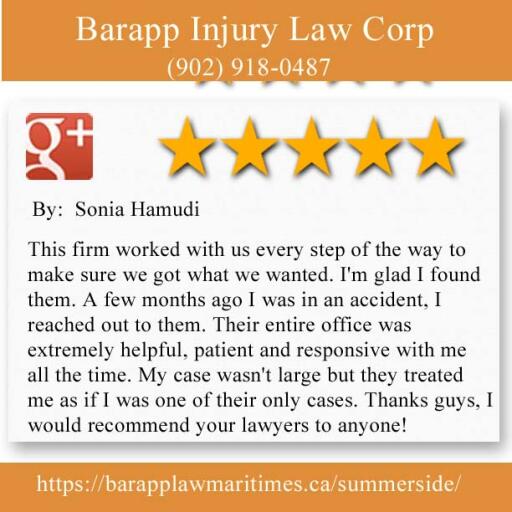 Accident Law Firm Summerside - Barapp Injury Law Corp Review