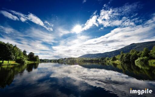 5114 Clouds in a lake amazing HD wallpaper