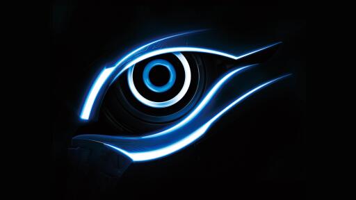 Ultra HD 4K Blue Gigabyte Eye Logo 4K Wallpaper Download Wallpaper