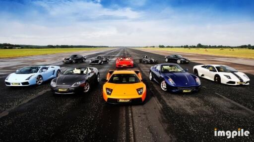 7809 Super sport cars on the road Racing cars