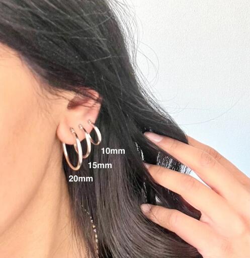 Sterling Silver Hoop Earrings - Minimalistic Silver Hoop Earrings